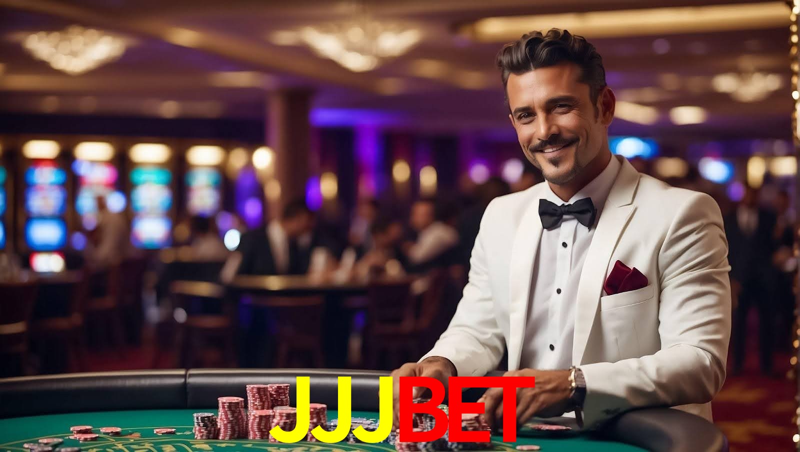 Imagem promocional da JJJBET mostrando a plataforma e suas vantagens